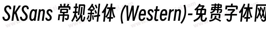 SKSans 常规斜体 (Western)字体转换